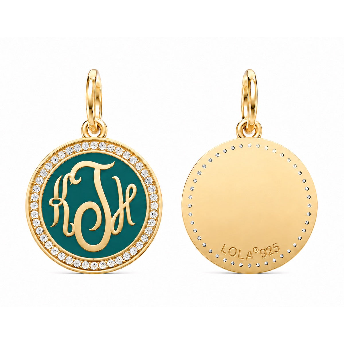 Custom signature collection: monogram pendant