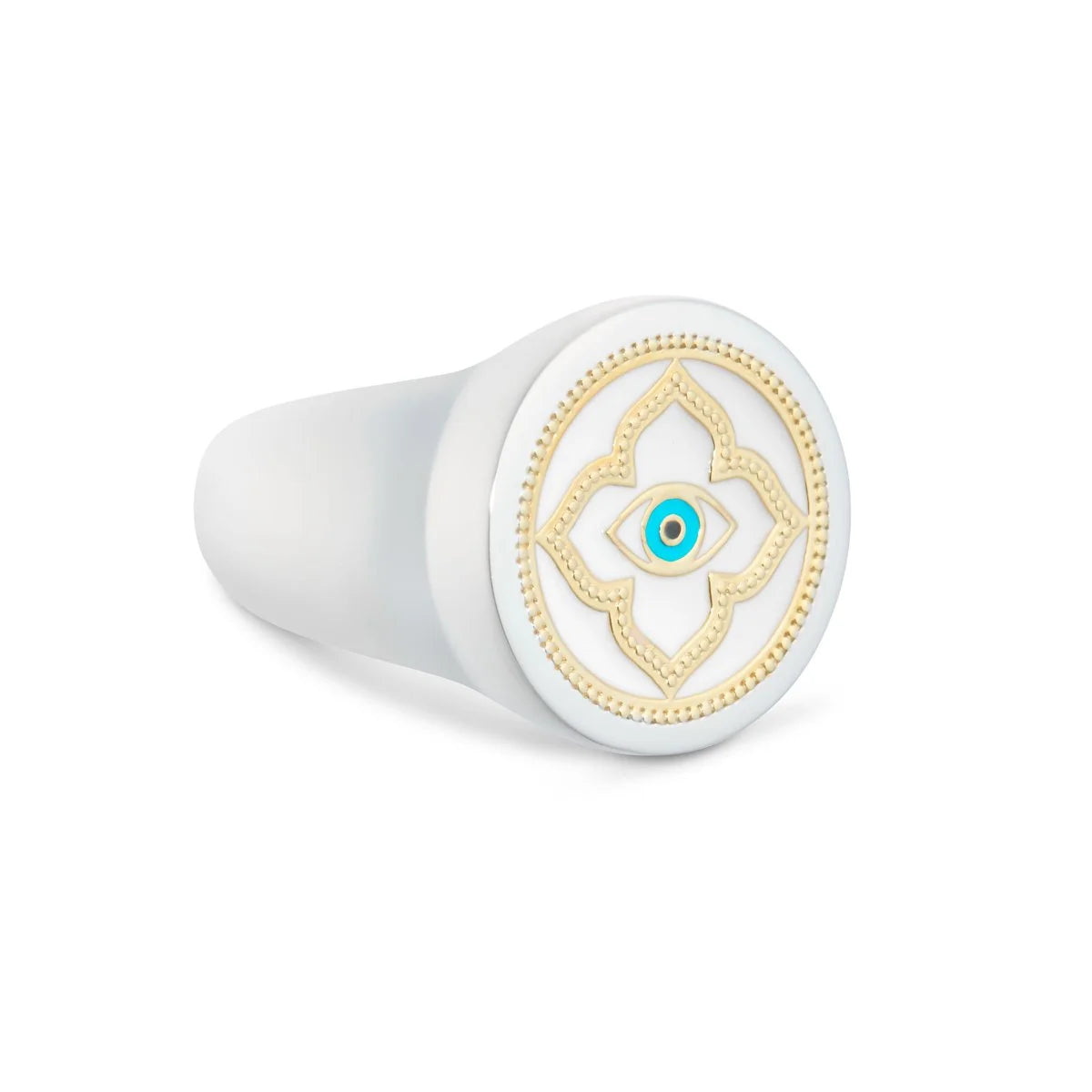 Evil Eye Signet Ring - 5