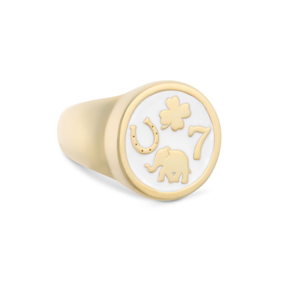 Lucky You Signet Ring - 1