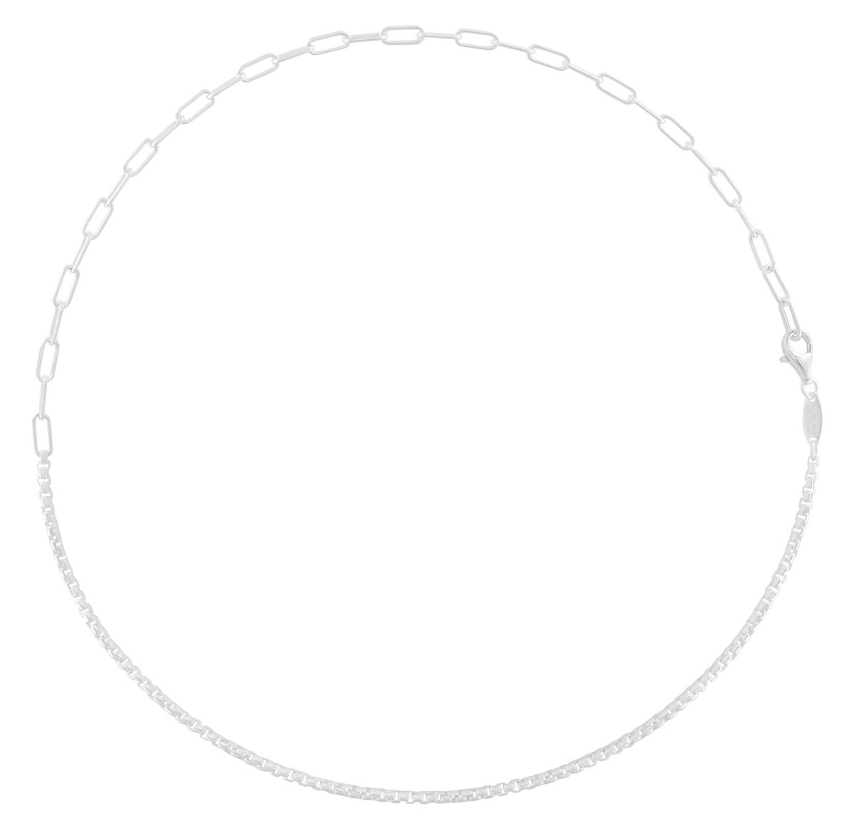 Oval & rounded box split chain